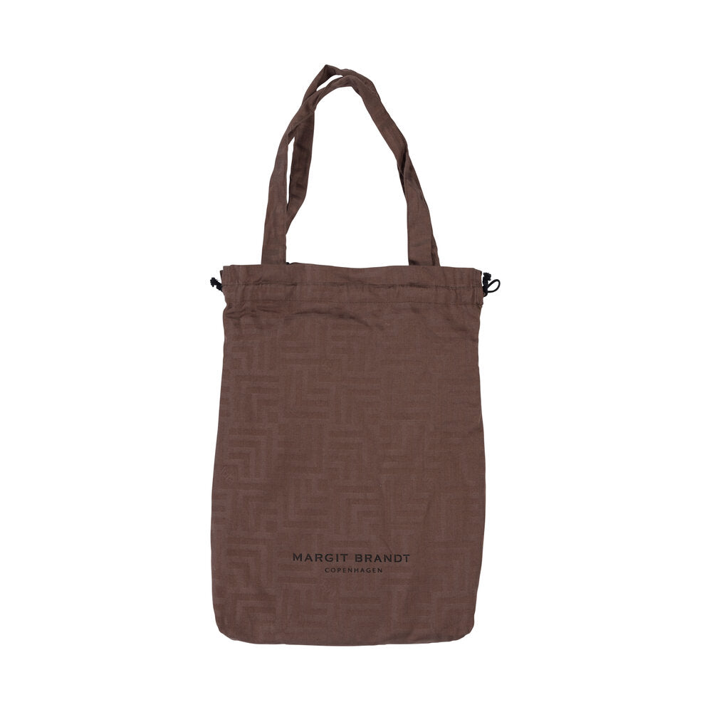 Jacquard logo sengetøj - Taupe